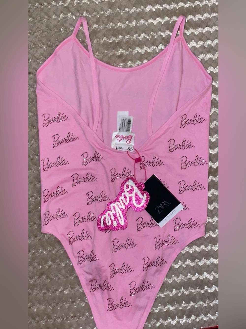 (M-L) Zara X Barbie Rhinestone Bodysuit - Picture 5 of 5